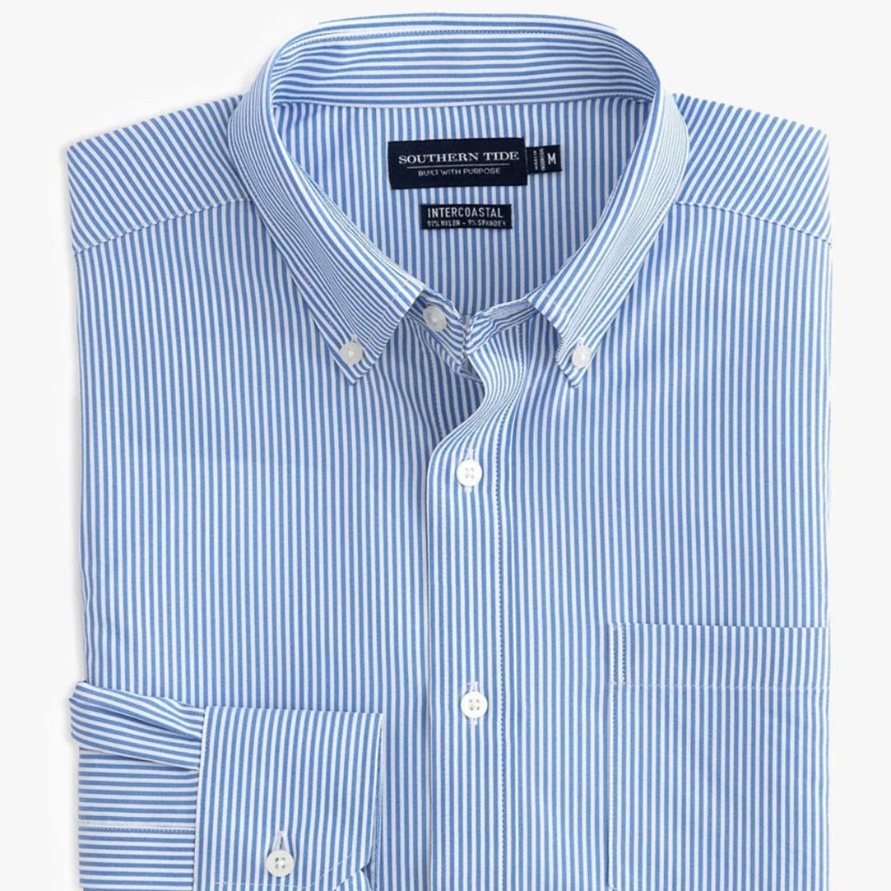 Southern Tide Bengal Stripe brrr°® Intercoastal Sport Shirt XXL